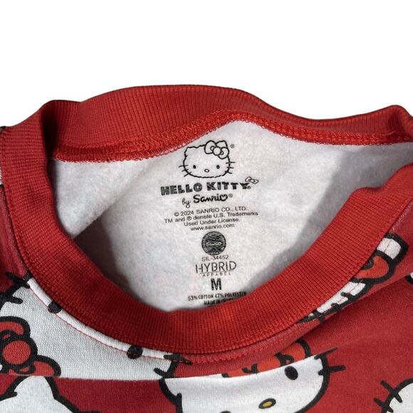 EUC- Sanrio Hello Kitty Red Pullover Sweatshirt Women’s Medium - Picture 3 of 7